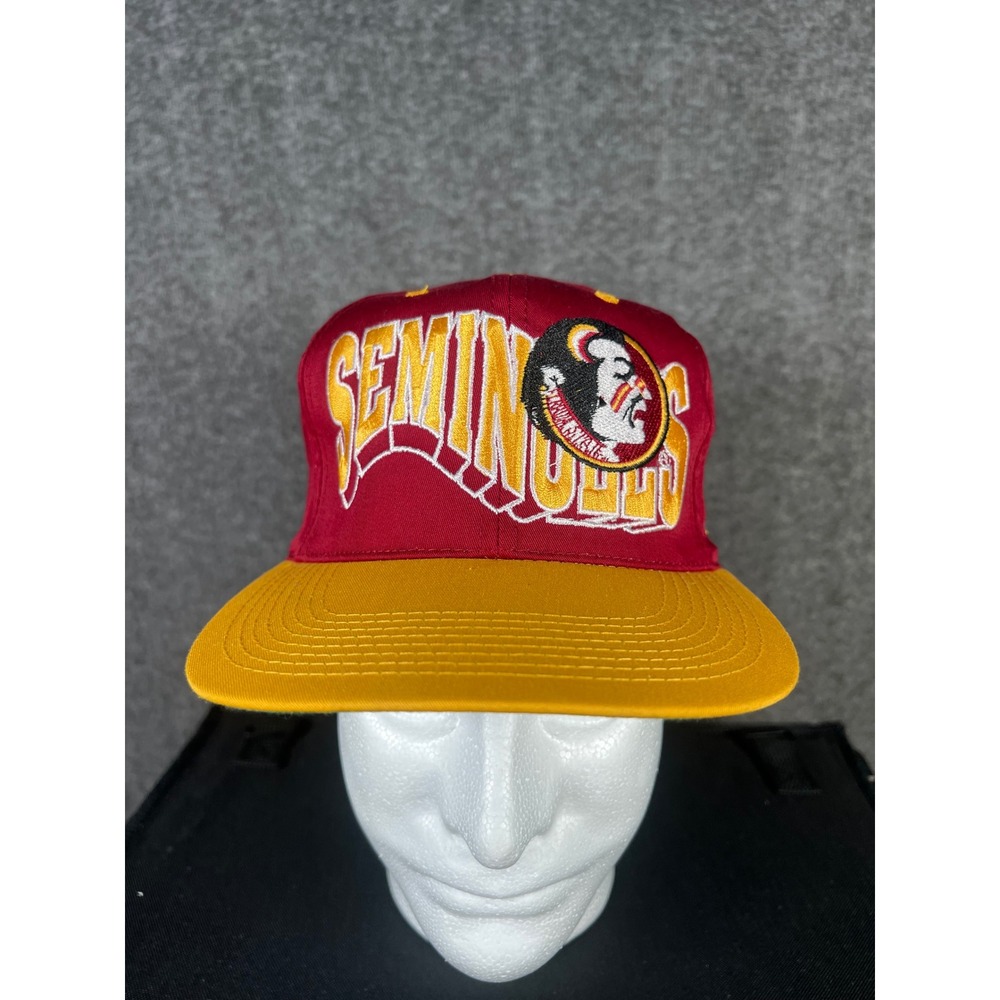 Vintage 1984 Florida State Seminoles Big Logo Snapback Hat FSU G.C.C Garnet Gold